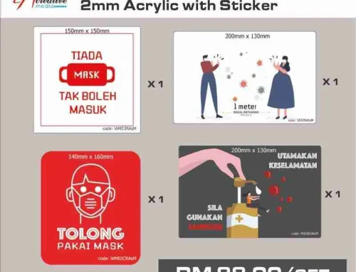 Covid-19 Acrylic with Sticker Package Set A3
