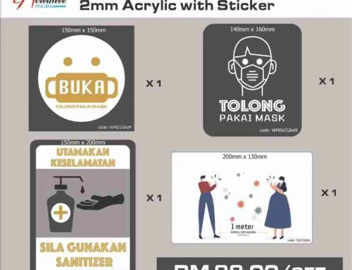 Covid-19 Acrylic with Sticker Package Set A4