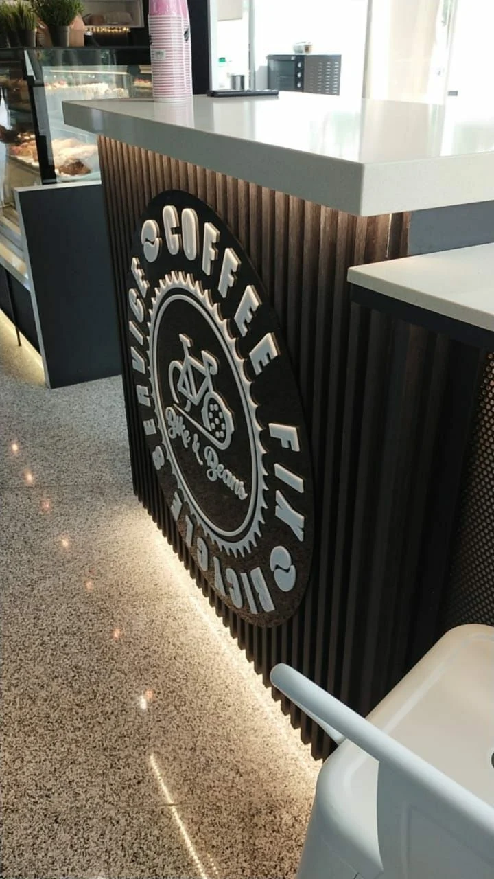Indoor Signage - Bike and Beans