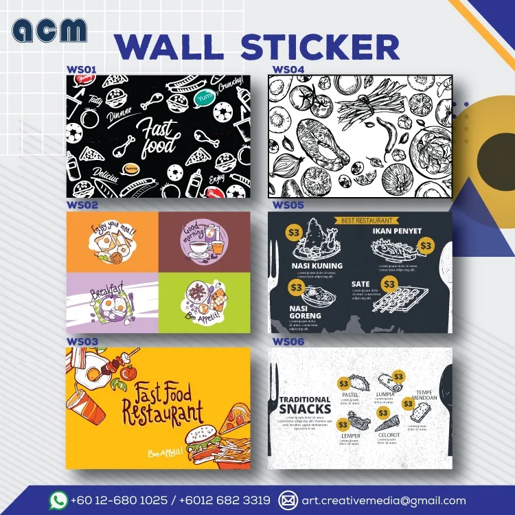 Wall Sticker Design Malaysia WS01-WS06