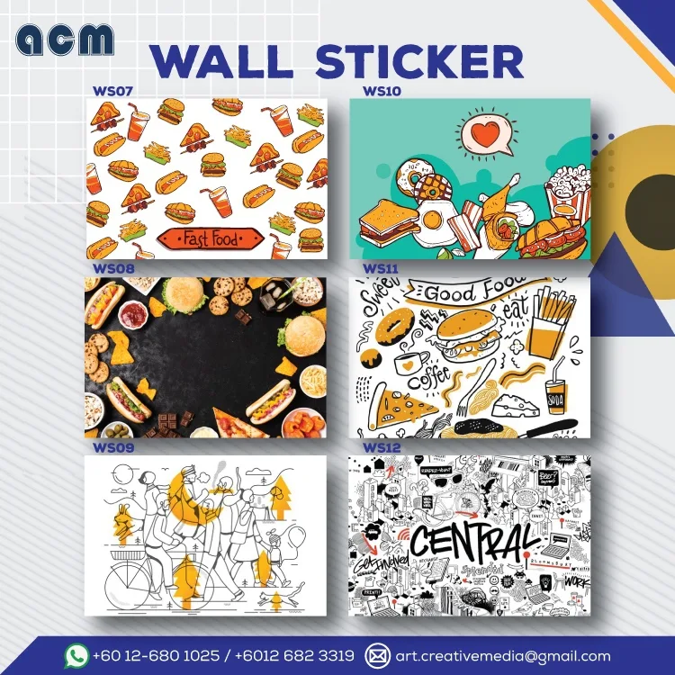 Wall Sticker Design Malaysia WS07-WS12