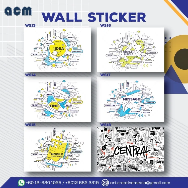 Wall Sticker Design Malaysia WS13-WS18