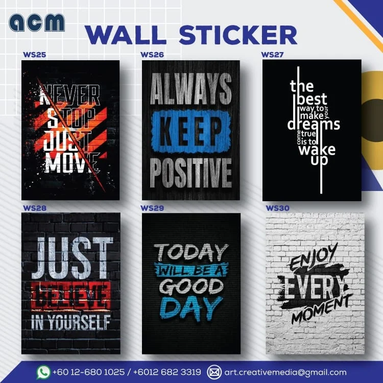 Wall Sticker Design Malaysia WS25-WS30